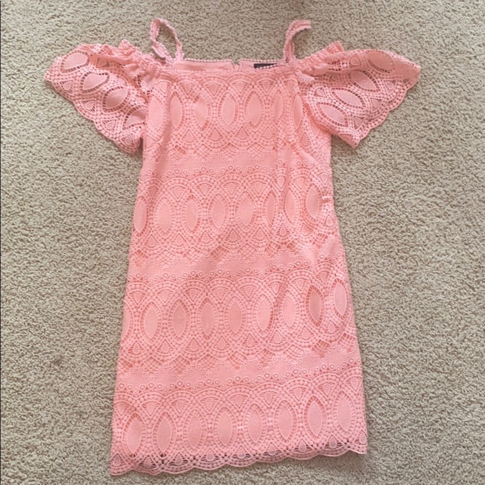 Pink lace dress